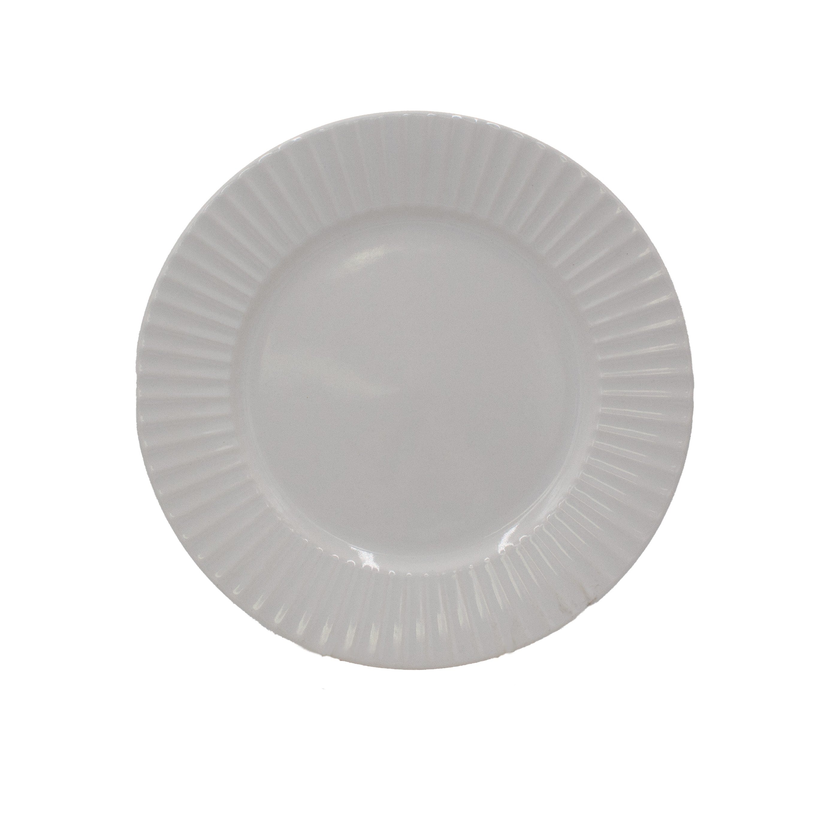 White Embossed 32 Piece Dinnerware Set. Service for 8