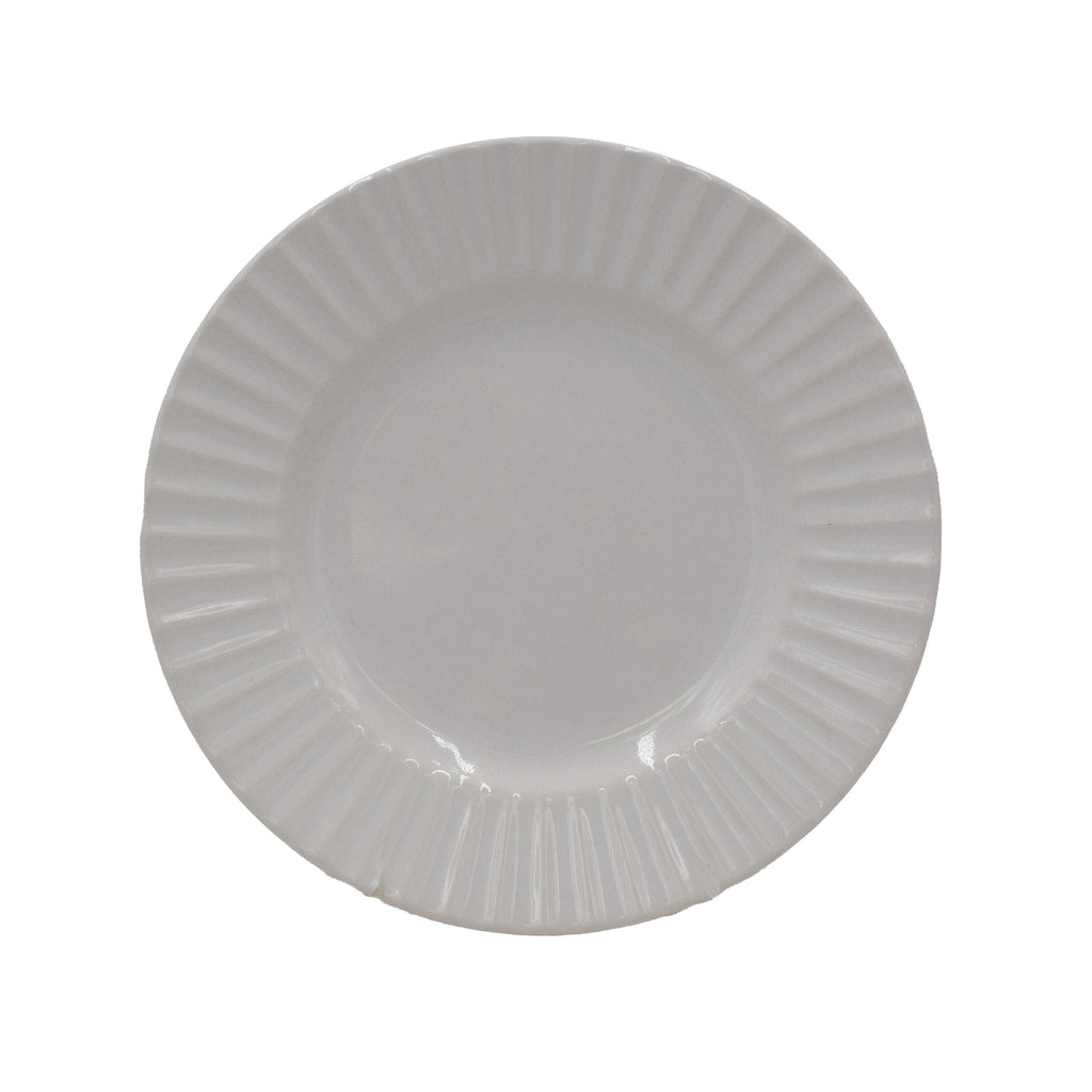 White Embossed 32 Piece Dinnerware Set. Service for 8