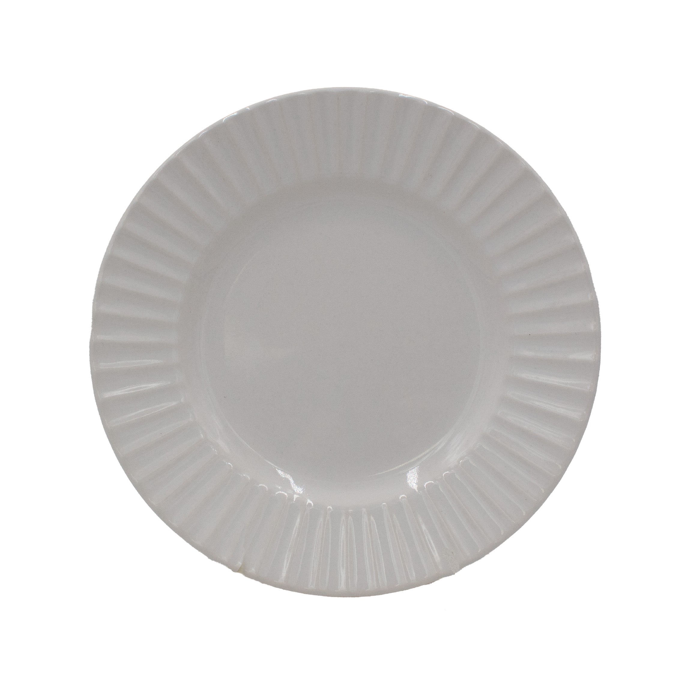 White Embossed 32 Piece Dinnerware Set. Service for 8
