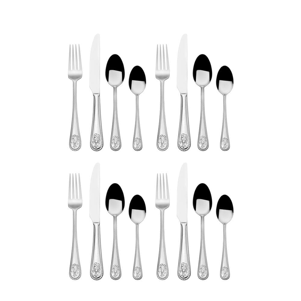 Lobster 16 Piece Flatware Set. Service for 4