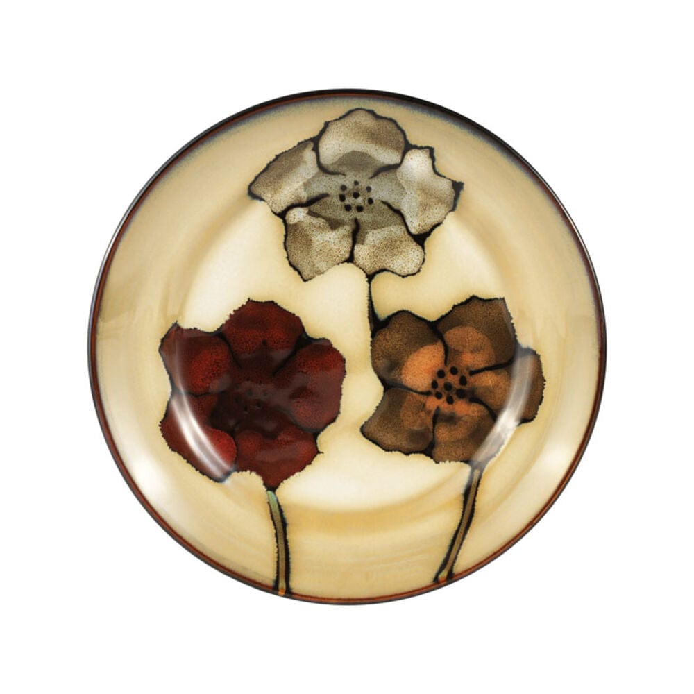Painted Poppies 16 Piece Dinnerware Set. Service for 4