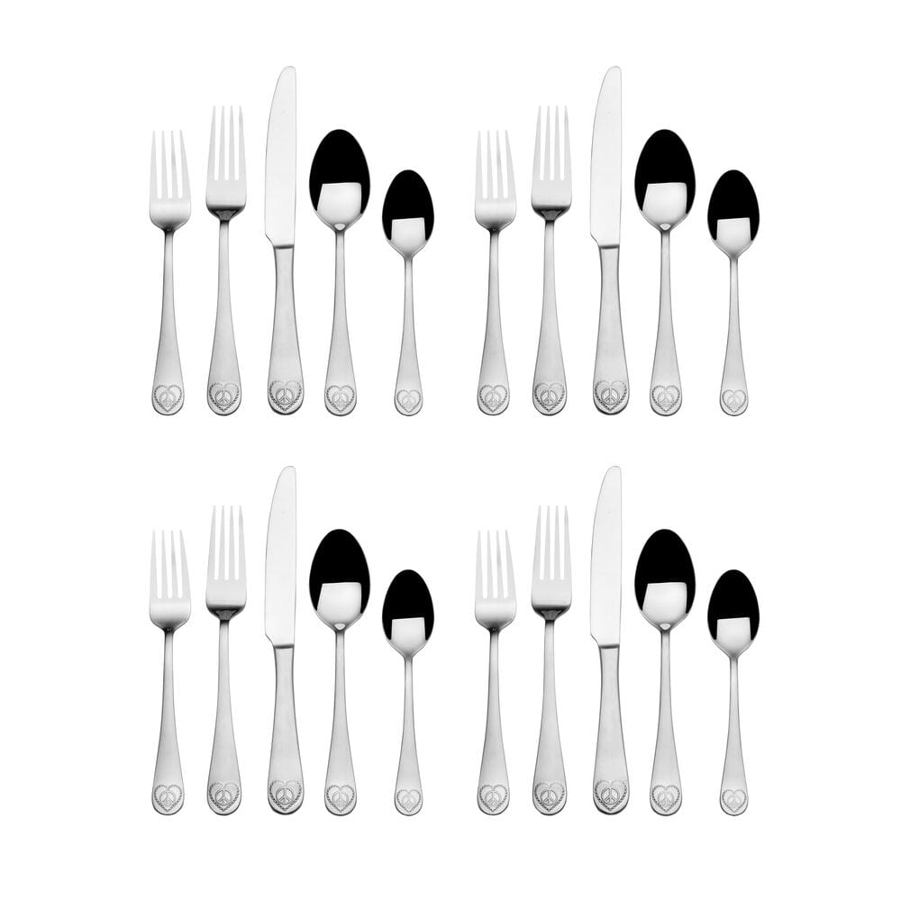 Peace 20 Piece Flatware Set. Service for 4