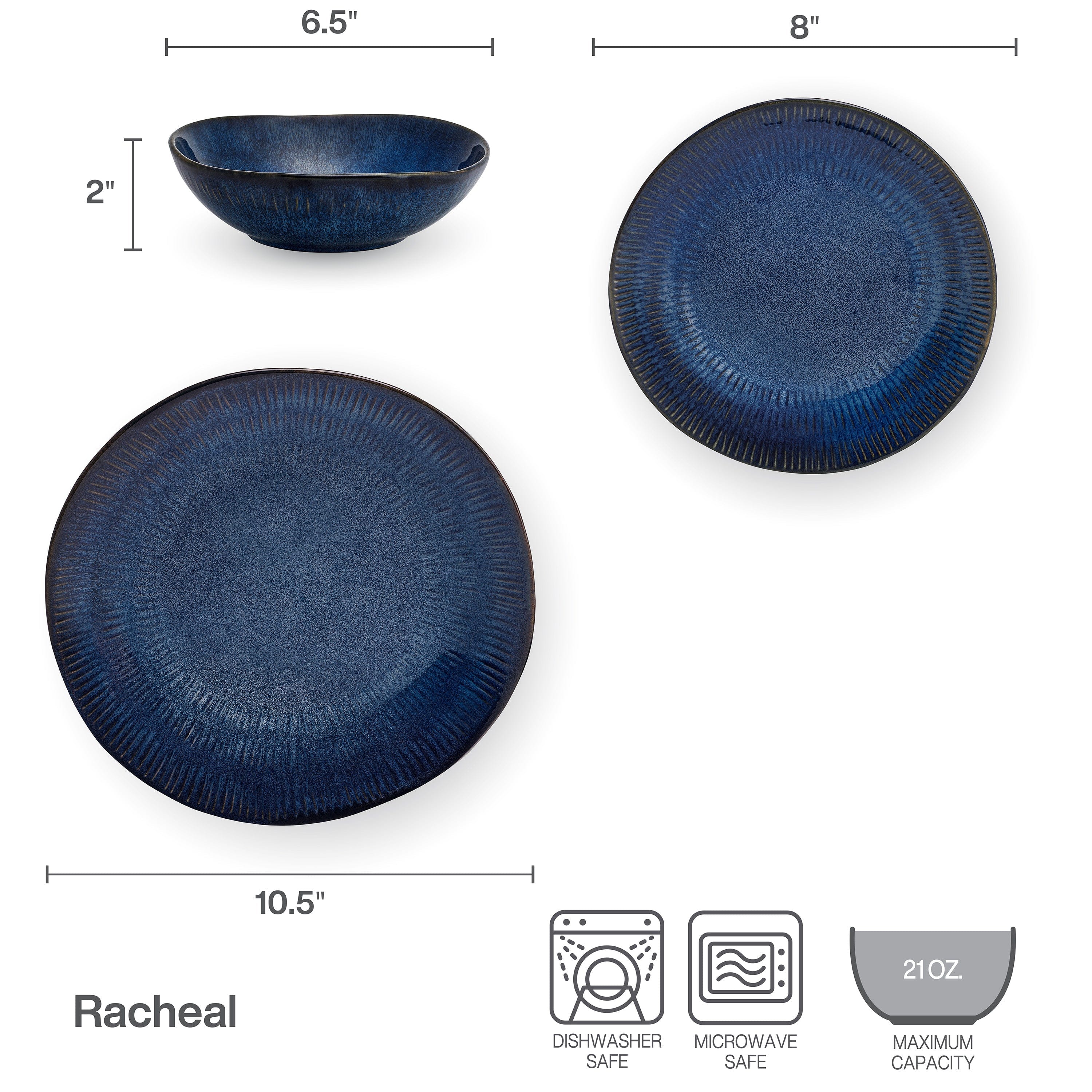 Racheal 12 Piece Dinnerware Set. Service for 4