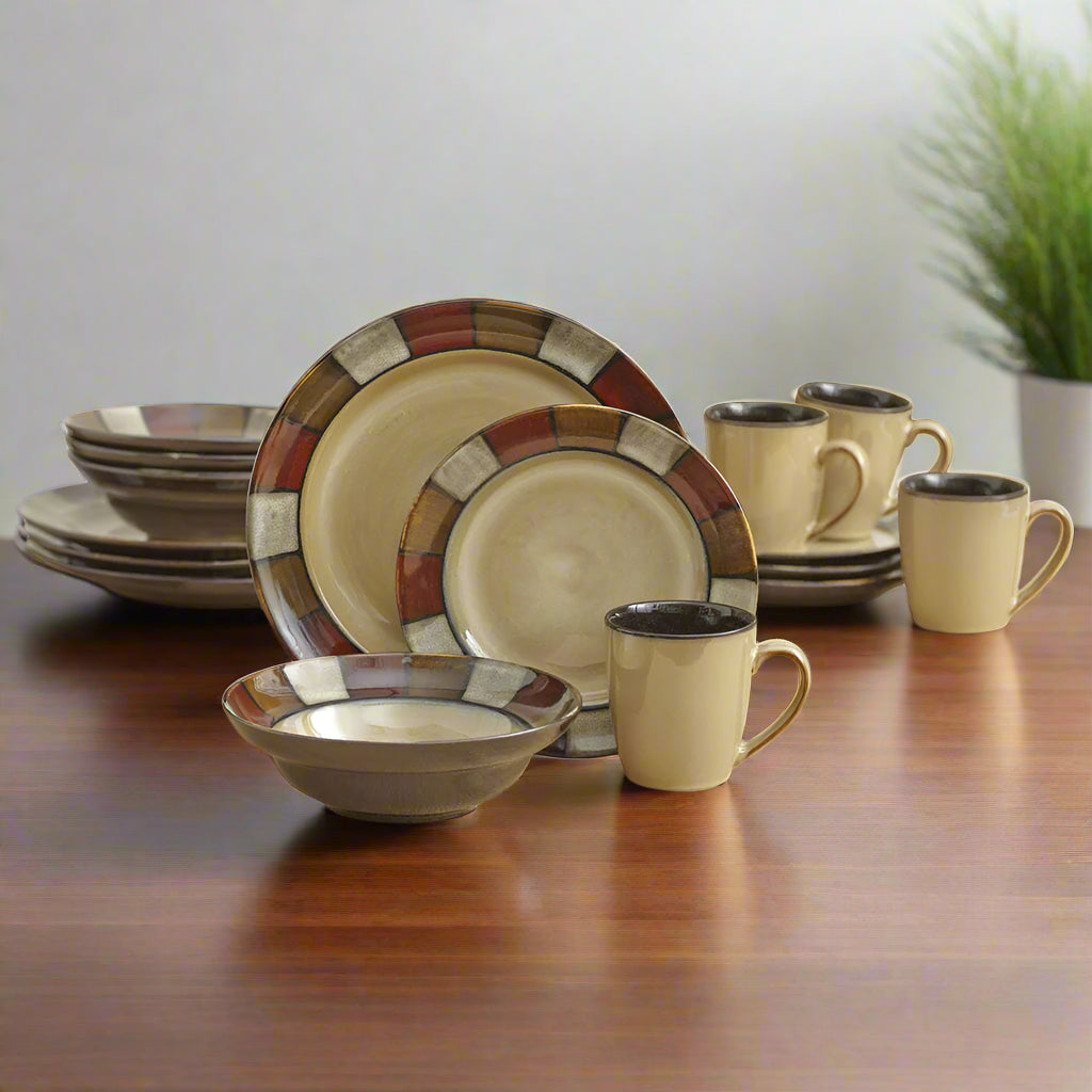 Taos 16 Piece Dinnerware Set. Service for 4