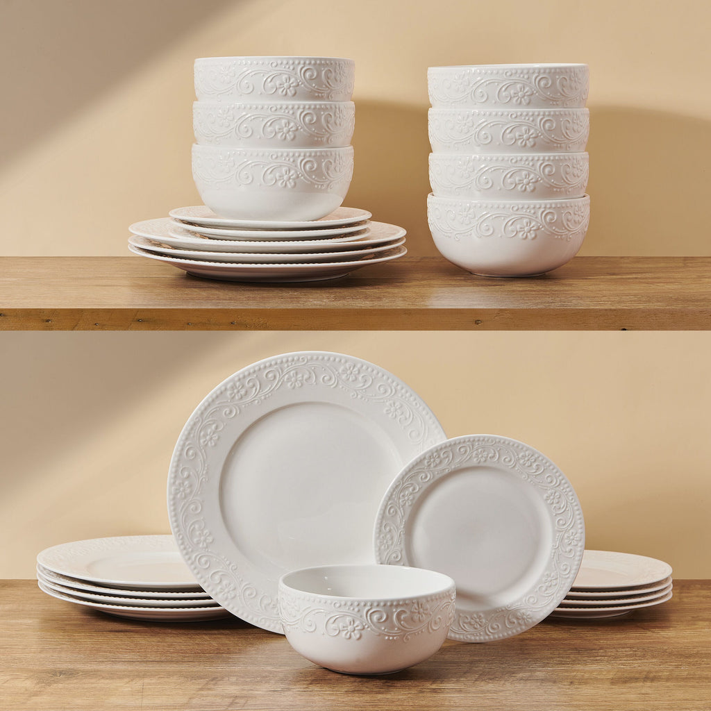 Textured Charm 24 Piece Dinnerware Set. Service for 8