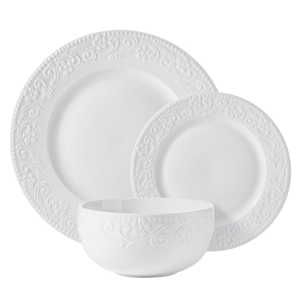 Textured Charm 24 Piece Dinnerware Set. Service for 8