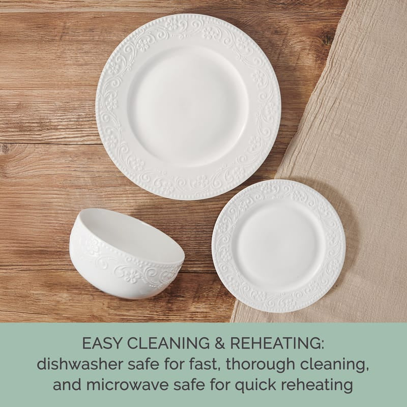 Textured Charm 24 Piece Dinnerware Set. Service for 8