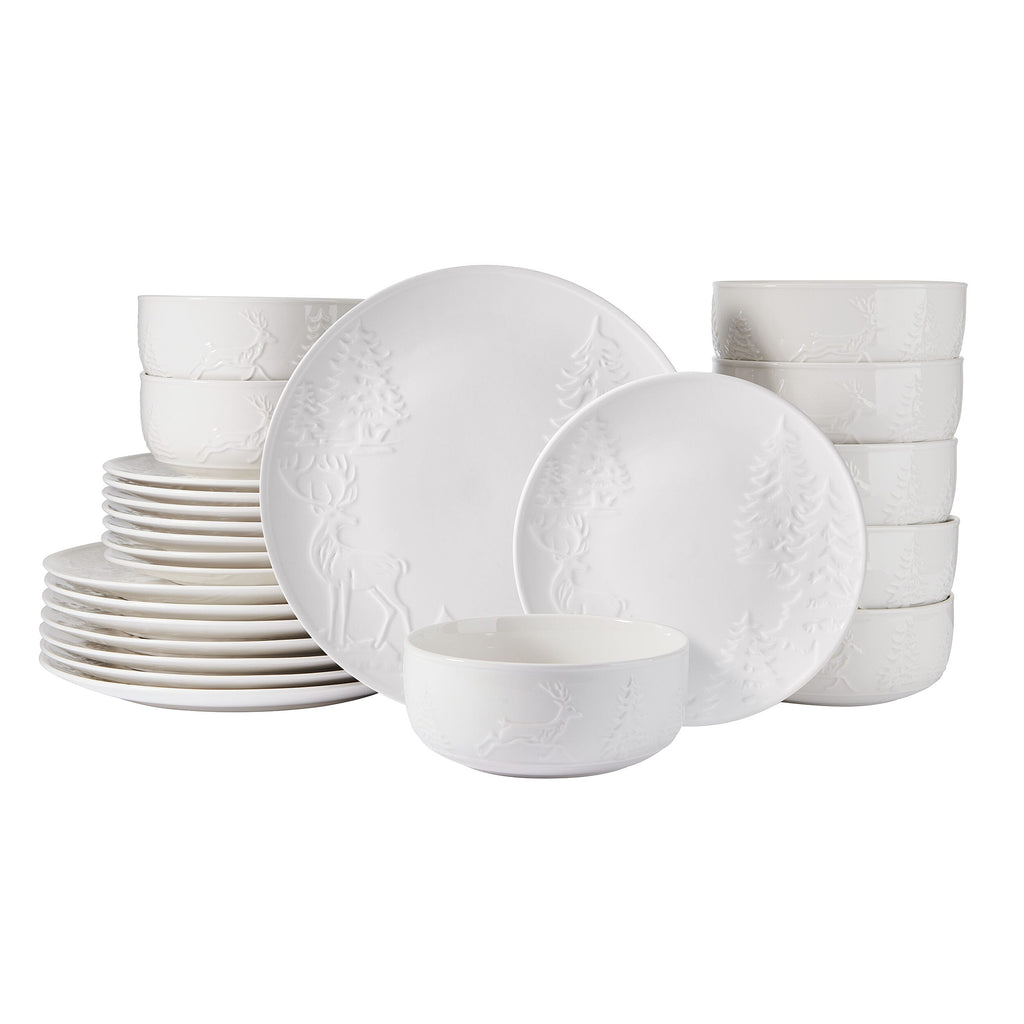 Trailside Retreat 24 Piece Dinnerware Set. Service for 8