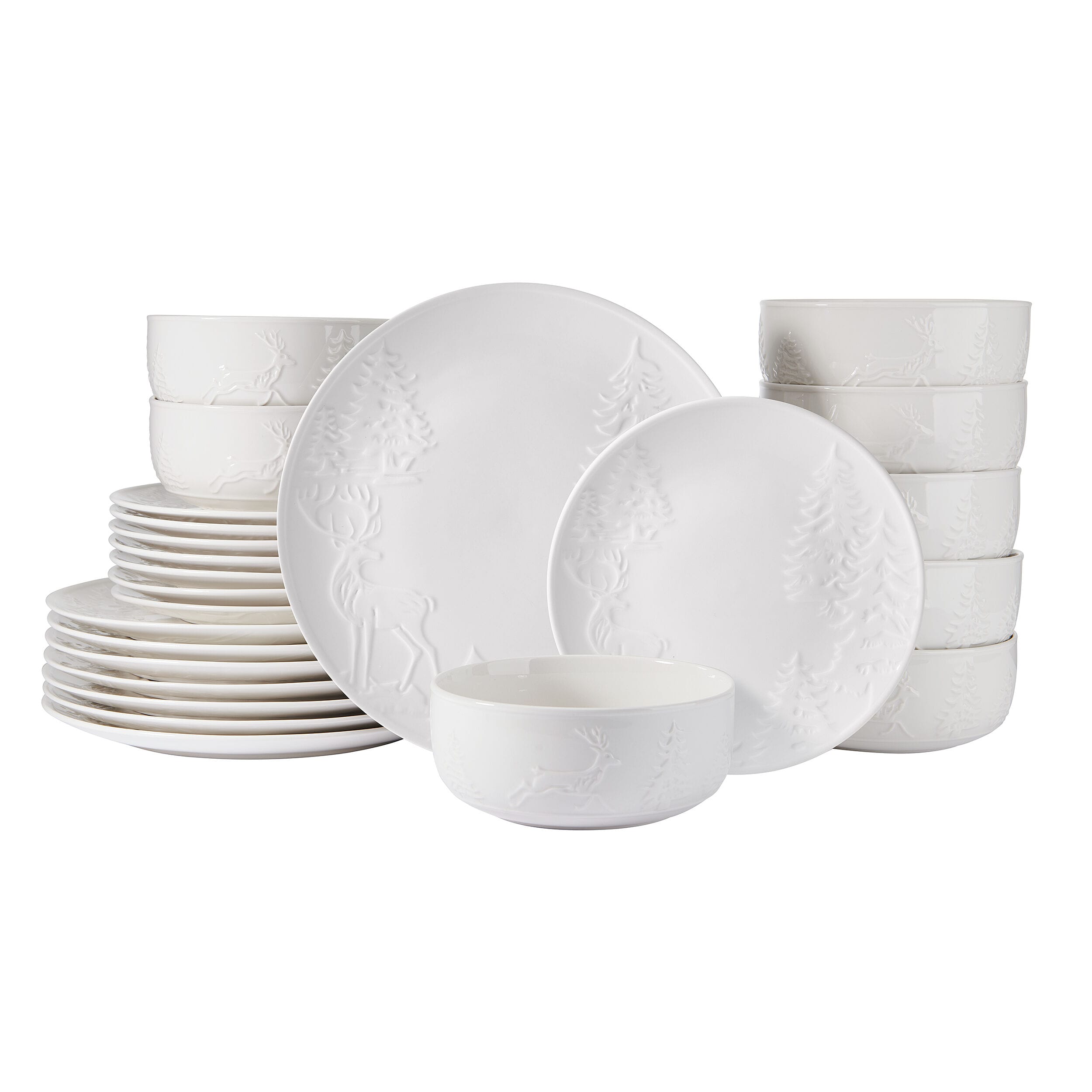 Trailside Retreat 24 Piece Dinnerware Set. Service for 8