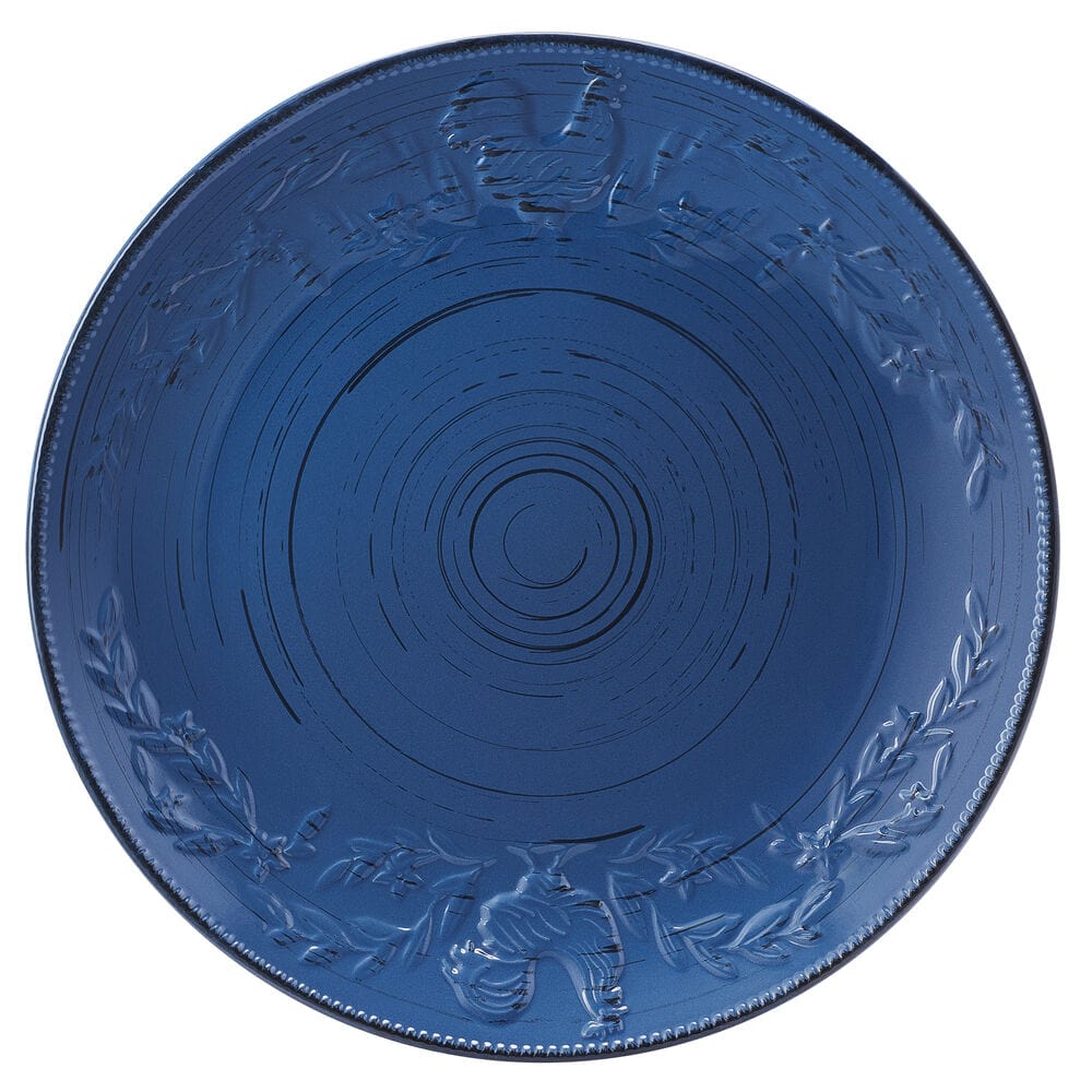 Trellis Rooster Blue 12 Piece Set. Service for 4