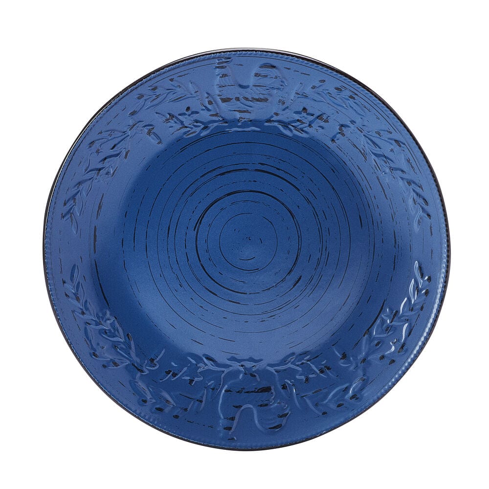 Trellis Rooster Blue 12 Piece Set. Service for 4