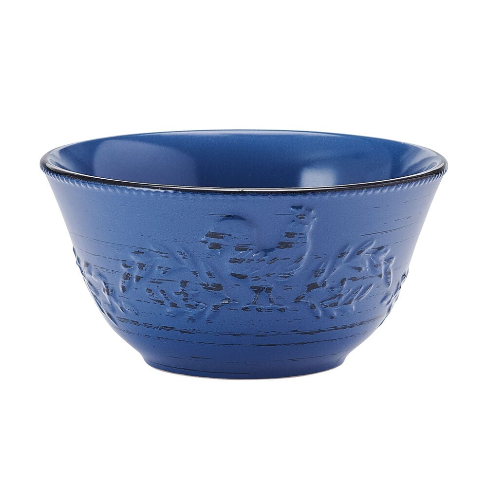 Trellis Rooster Blue 12 Piece Set. Service for 4