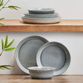 Amara Smoke 6 Piece Dinnerware Bowl Set. Service for 2