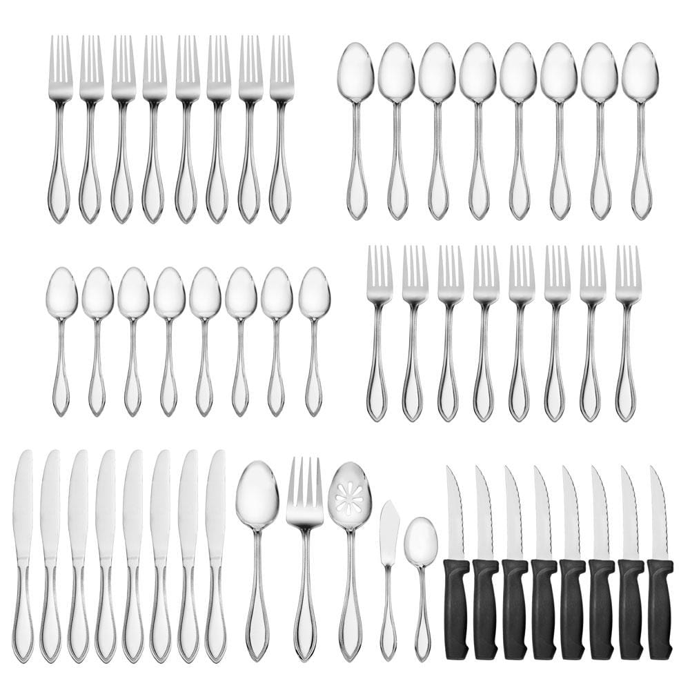American Bead 53 Piece Flatware Set. Service for 8