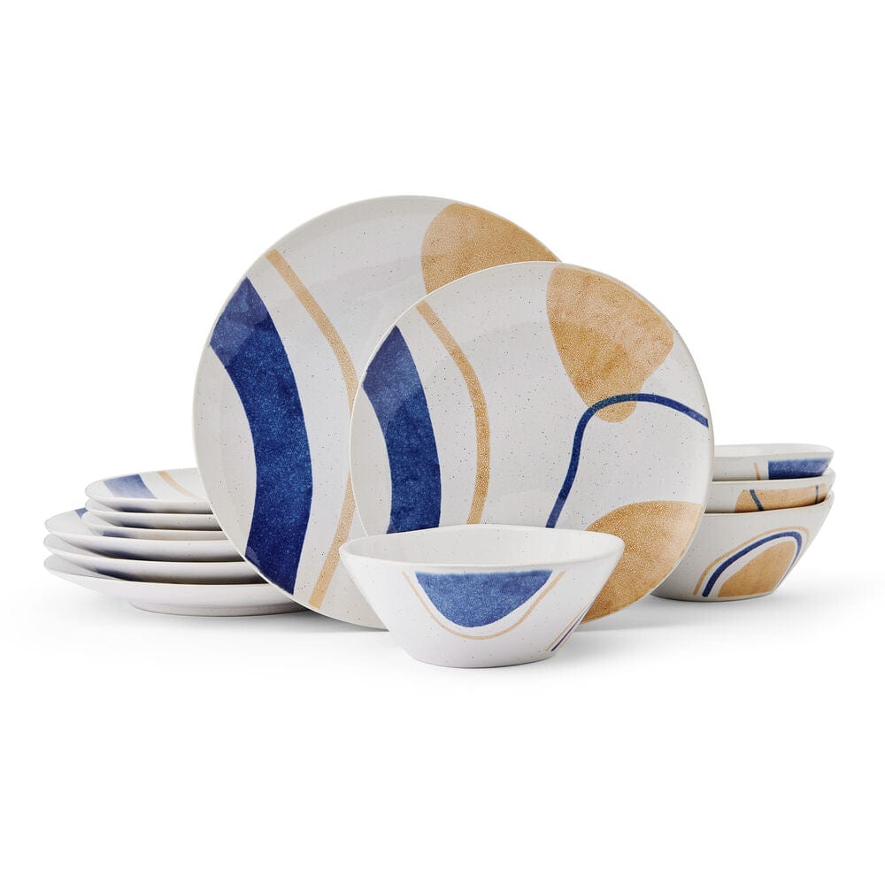 Artful Circles 12 Piece Set. Service for 4