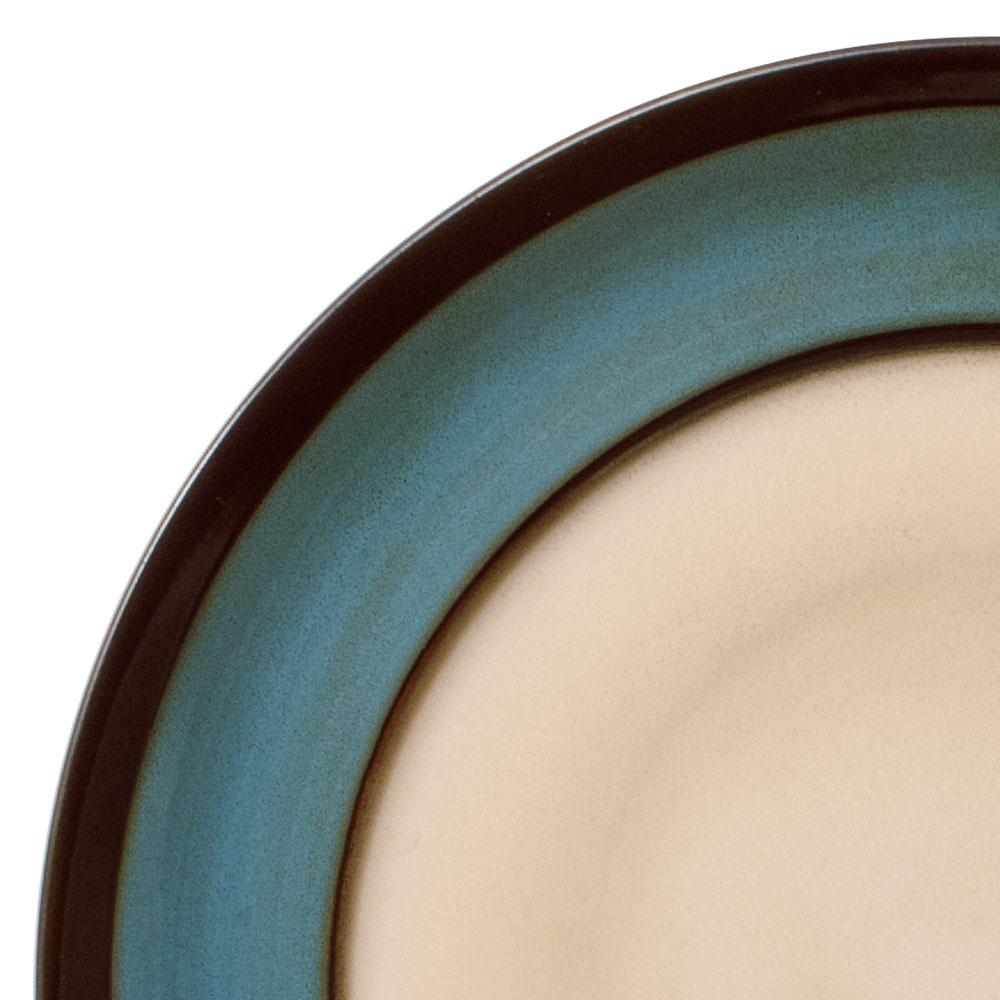 Gourmet Basics Belmont Round Blue Stalks Dinnerware Set