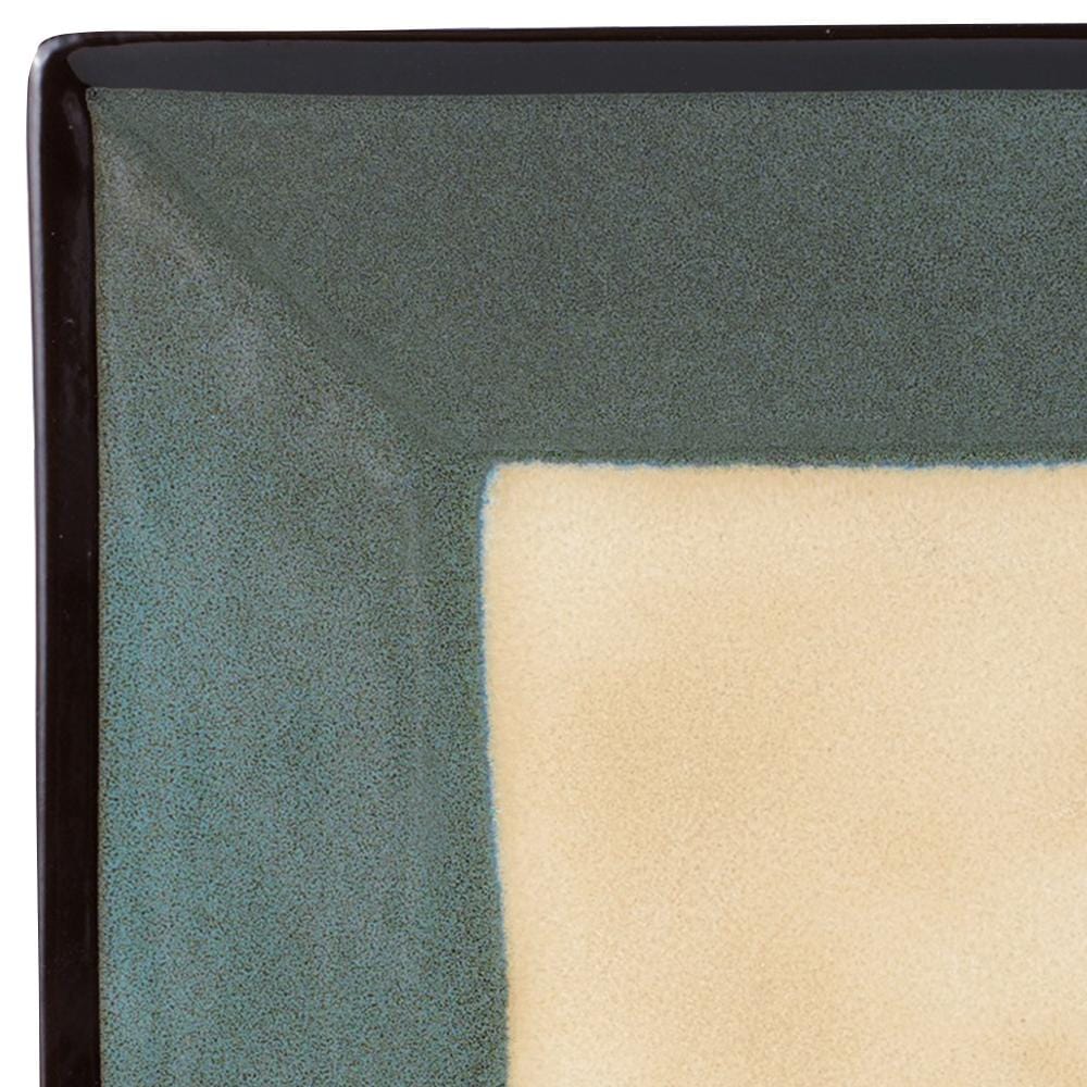 Gourmet Basics Belmont Set of 4 Blue Square Dinner Plates