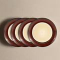 Gourmet Basics Belmont Set of 4 Red Round Dinner Plates