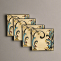 Gourmet Basics Belmont Set of 4 Square Leaves Salad Plates