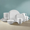 Brushed Lines 16 Piece Dinnerware Set. Service for 4