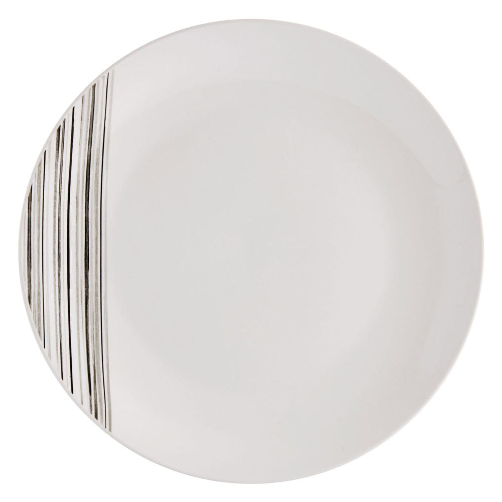 Brushed Lines 16 Piece Dinnerware Set. Service for 4