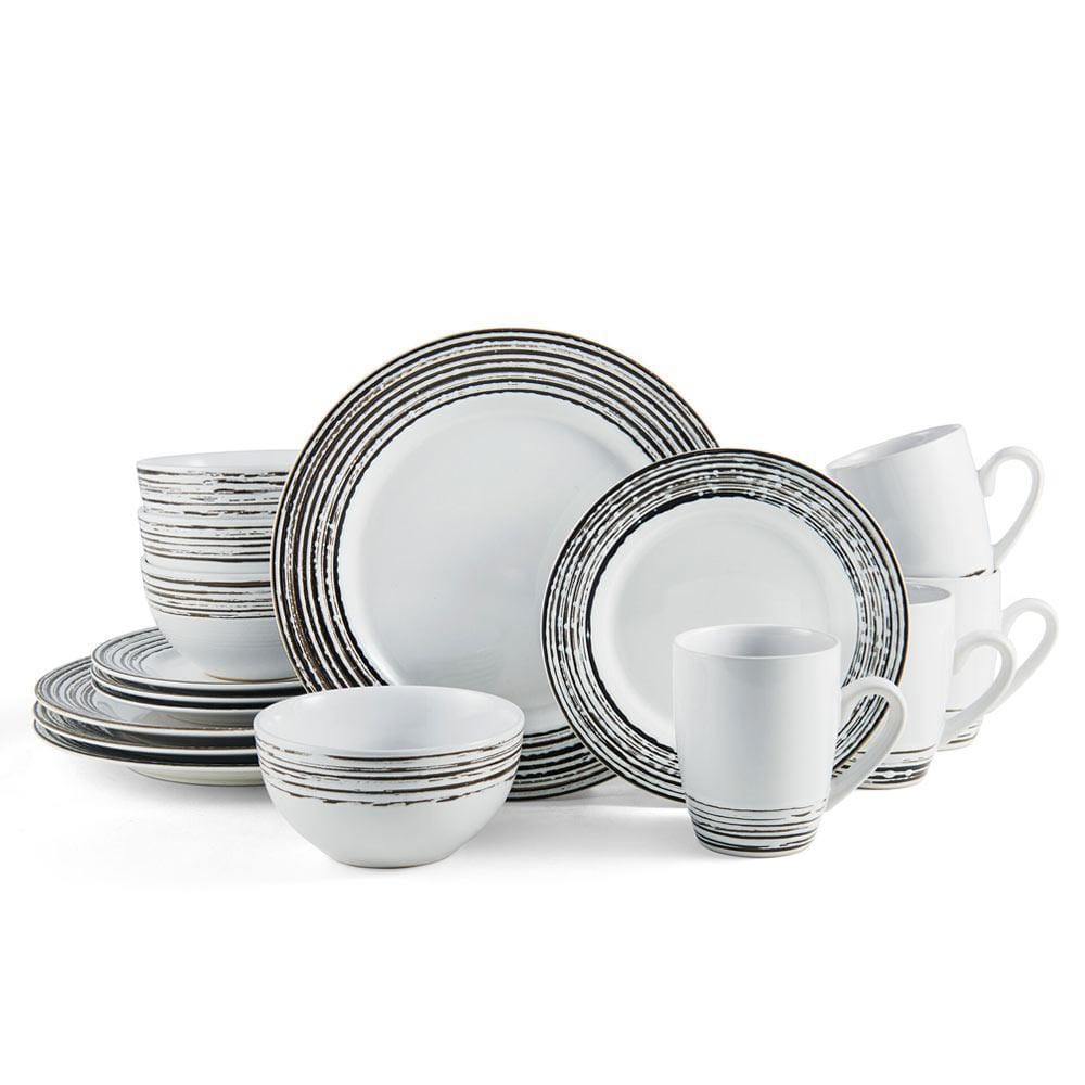 Bryson White 16 Piece Dinnerware Set. Service for 4
