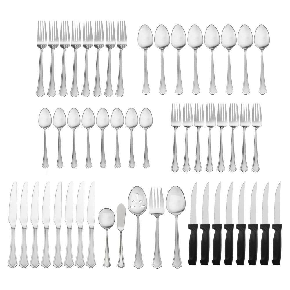 Capri Frost 53 Piece Flatware Set. Service for 8