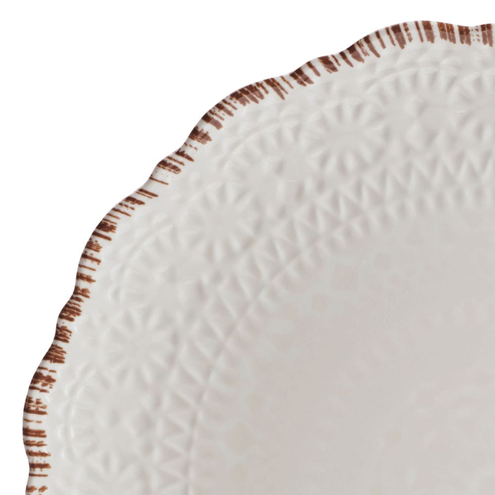 Chateau Cream 12 Piece Outdoor Melamine Dinnerware Set. Service for 4