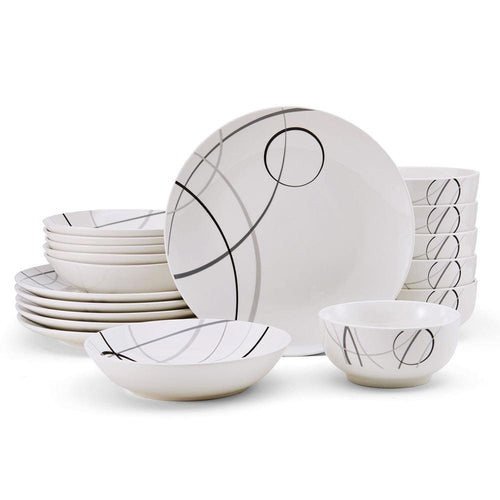 Circles 18 Piece Dinnerware Set. Service for 6