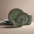 Dannie Green 12 Piece Dinnerware Set. Service for 4