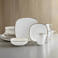 Decker White 16 Piece Dinnerware Set. Service for 4