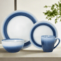 Eclipse Blue 16 Piece Dinnerware Set. Service for 4