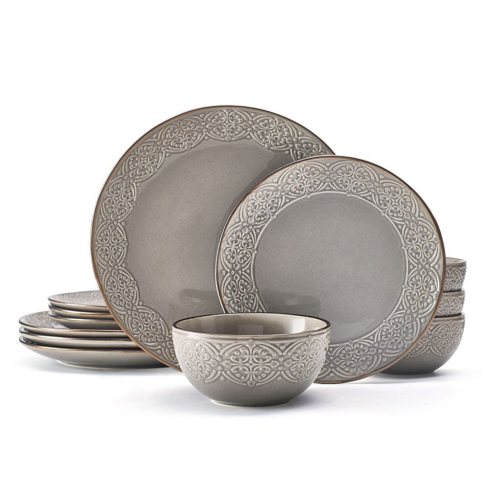 Emma 12 Piece Dinnerware Set. Service for 4
