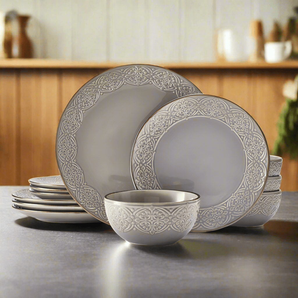 Emma 12 Piece Dinnerware Set. Service for 4