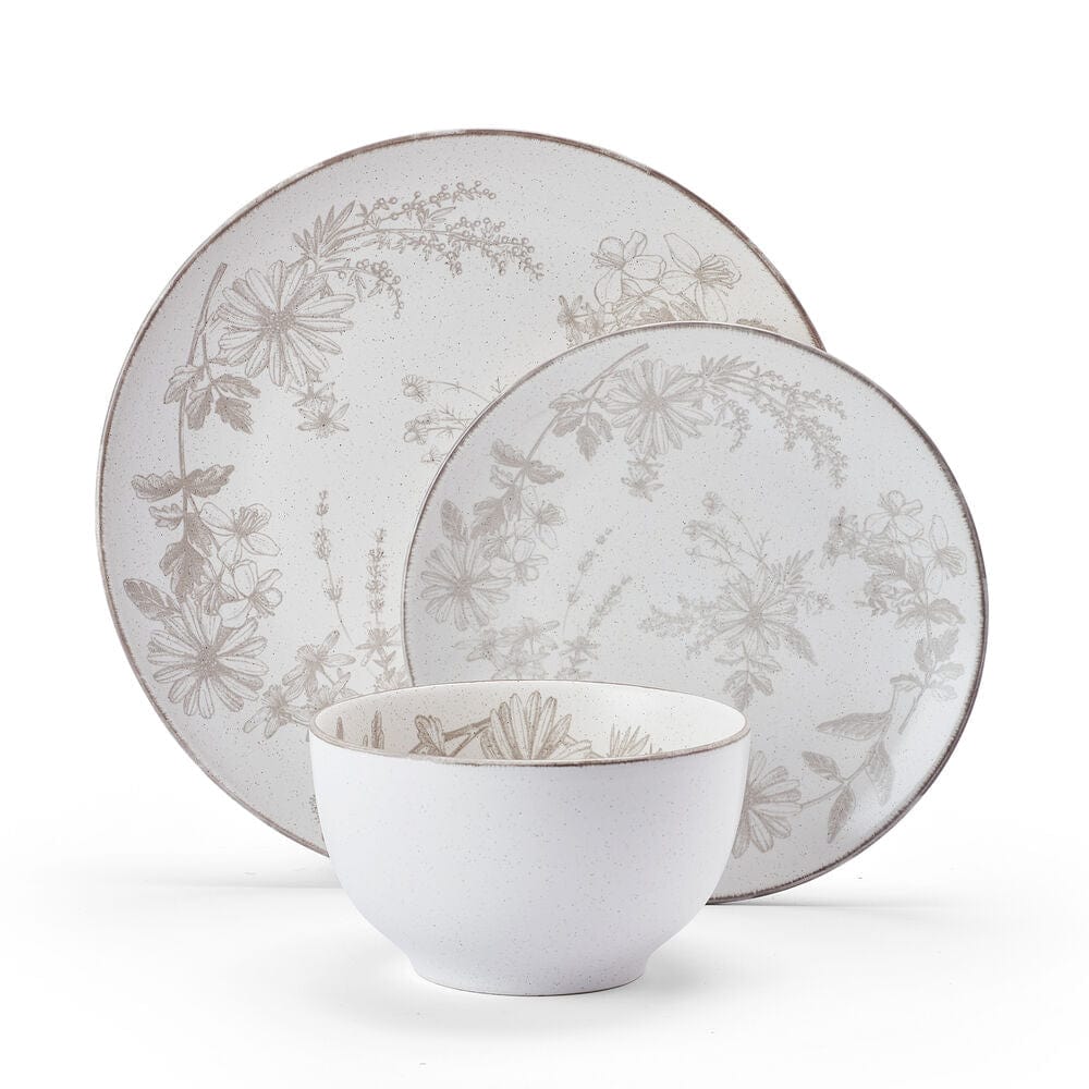 Enchanted Bloom 12 Piece Dinnerware Set. Service for 4
