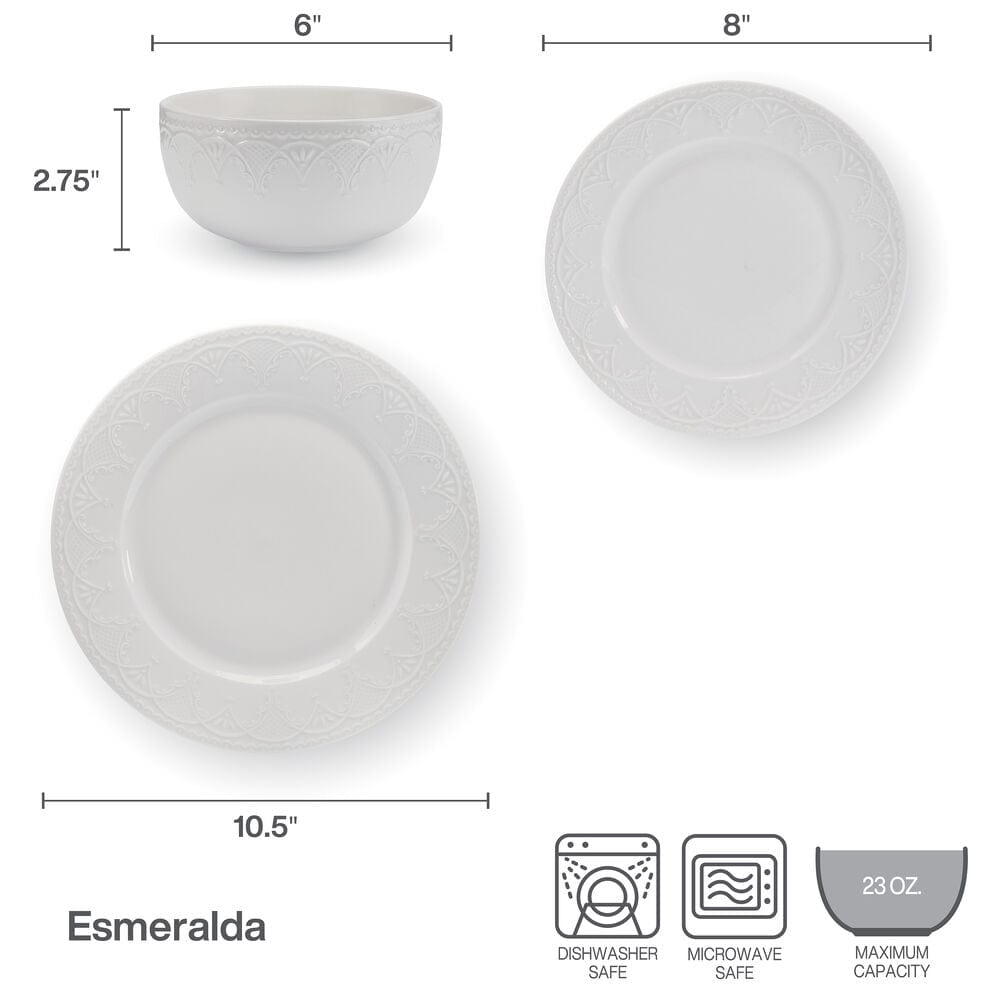 Esmeralda 24 Piece Dinnerware Set. Service for 8