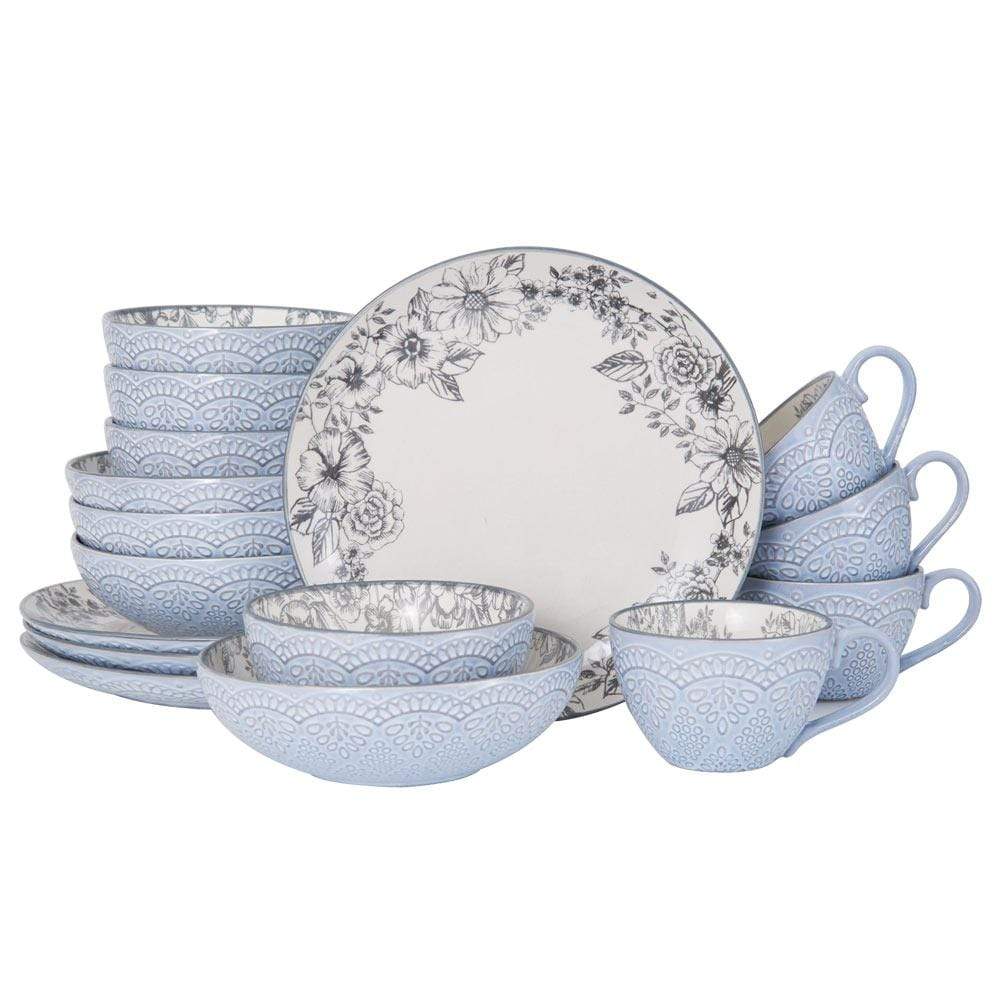 Gabriela Gray 16 Piece Dinnerware Set. Service for 4