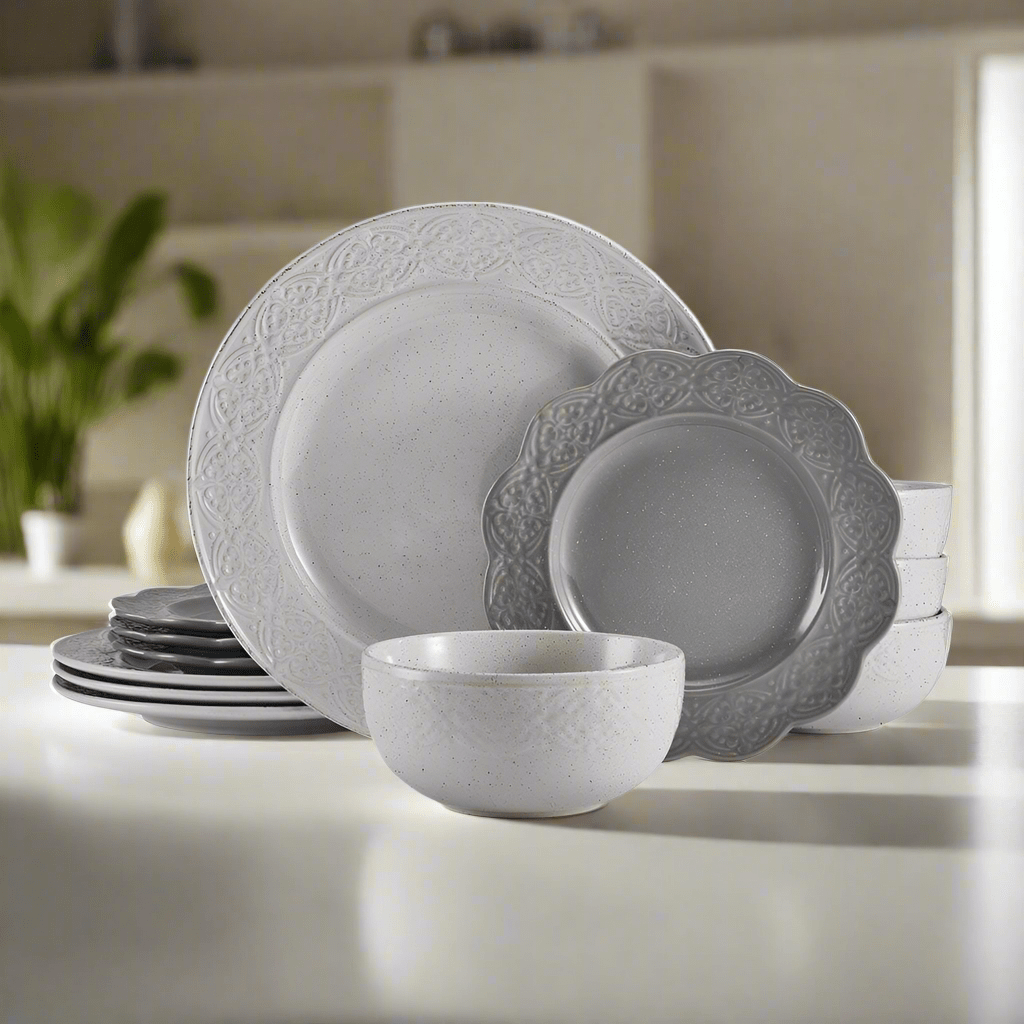 Gia 12 Piece Dinnerware Set. Service for 4