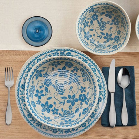Hayden Blue 12 Piece Dinnerware Set. Service for 4