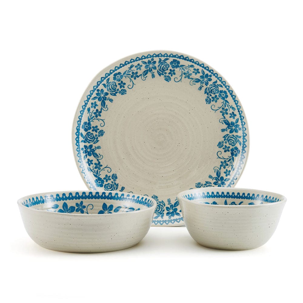 Hayden Blue 12 Piece Dinnerware Set. Service for 4