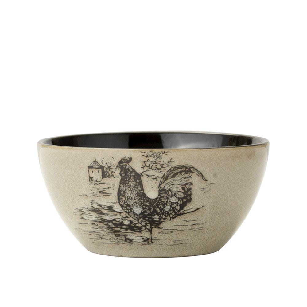 Homespun Rooster 16 Piece Dinnerware Set. Service for 4
