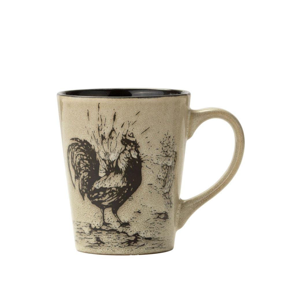 Homespun Rooster 16 Piece Dinnerware Set. Service for 4