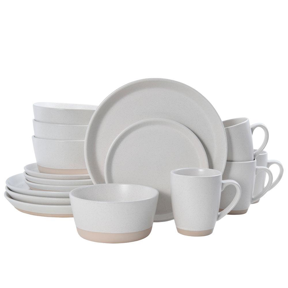 Hudson Beige 16 Piece Dinnerware Set. Service for 4