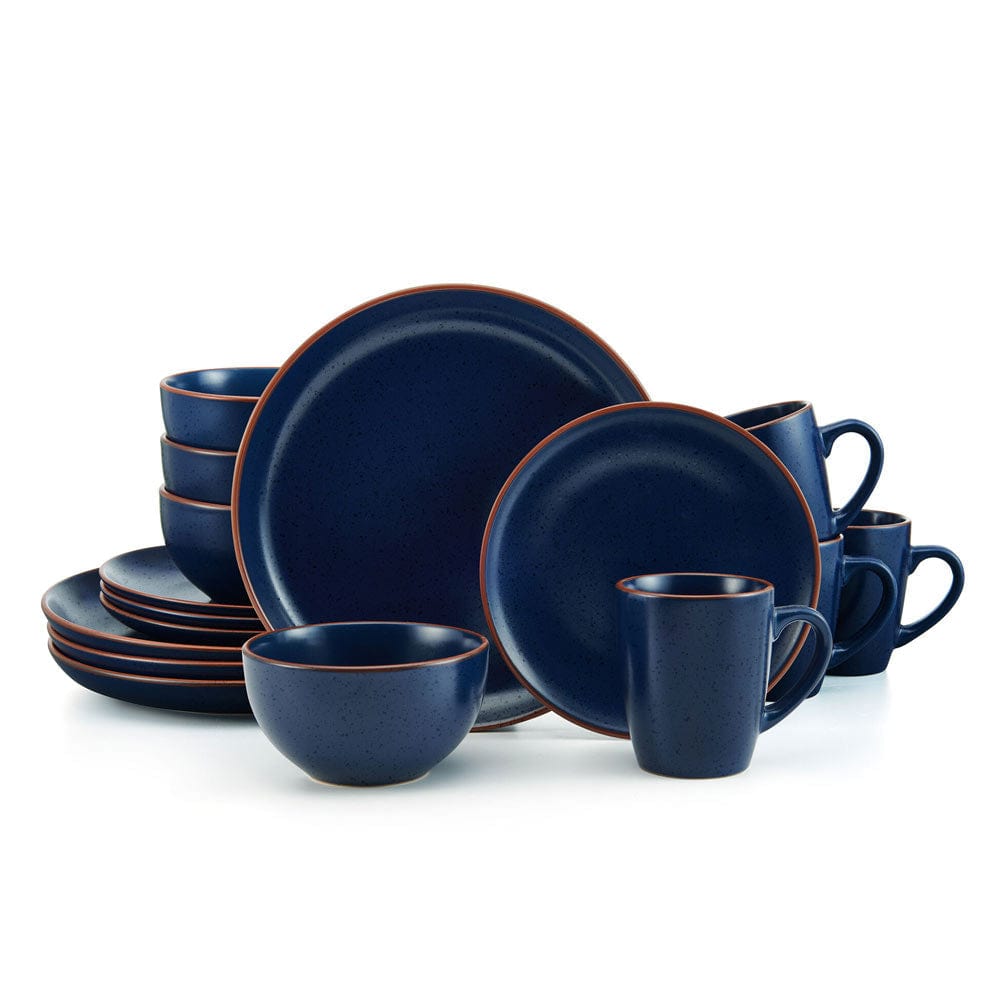 Hunter Blue 16 Piece Dinnerware Set. Service for 4