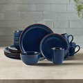 Hunter Blue 16 Piece Dinnerware Set. Service for 4