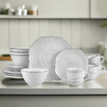 Isabella Gray 16 Piece Dinnerware Set. Service for 4