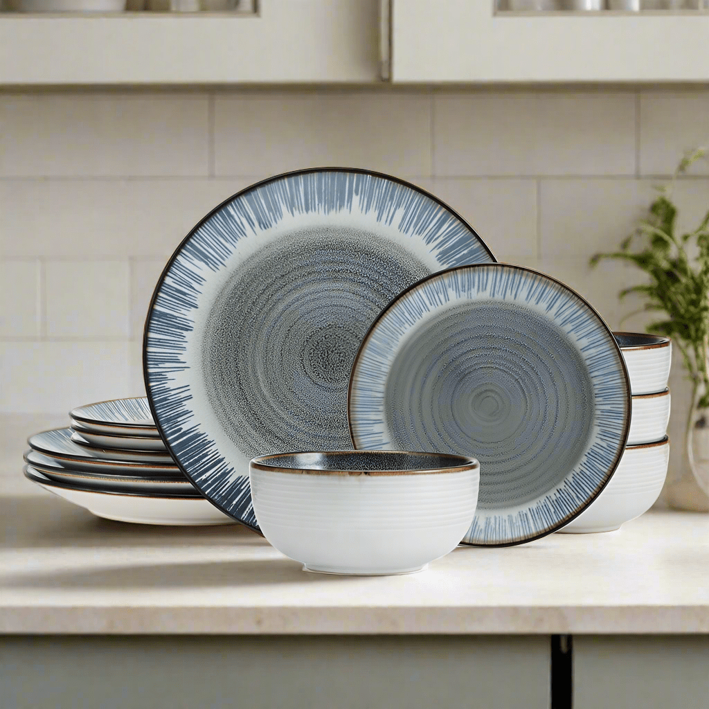 Jaimie 12 Piece Dinnerware Set. Service for 4