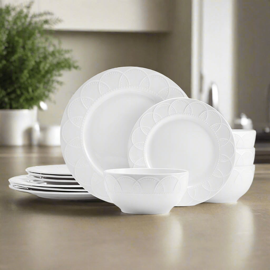 Jules 12 Piece Dinnerware Set. Service for 4