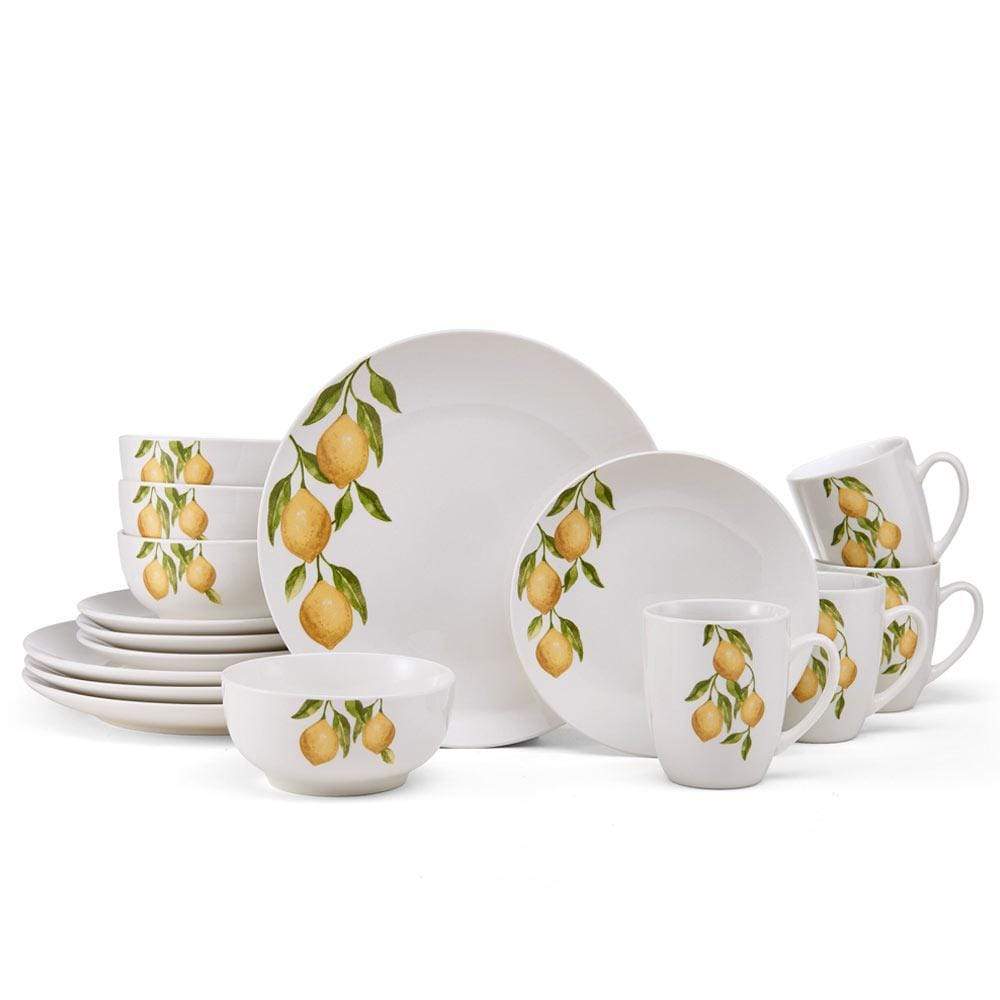 Lemons 16 Piece Dinnerware Set. Service for 4
