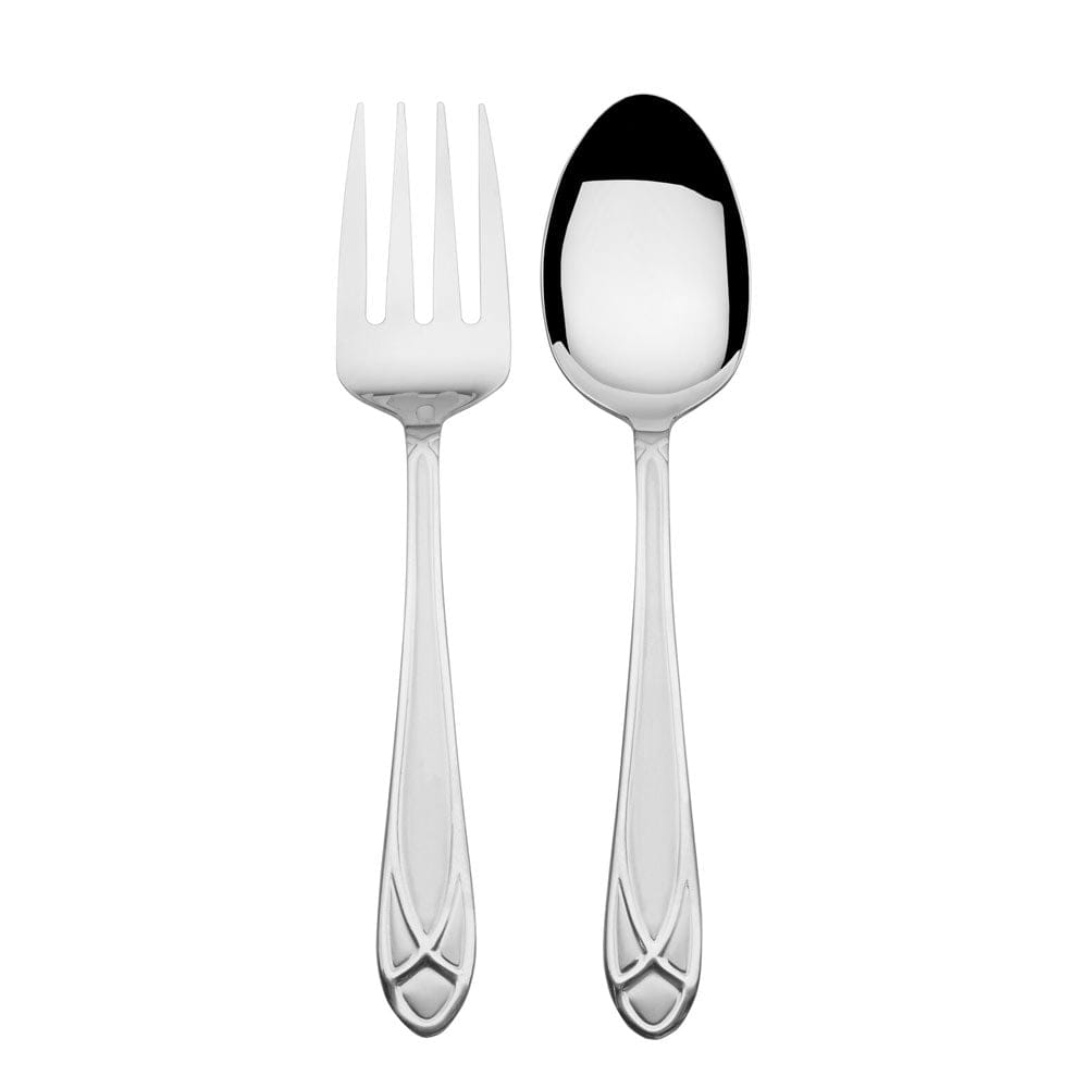 Mirage Frost 42 Piece Flatware Set with Wire Caddy. Service for 8